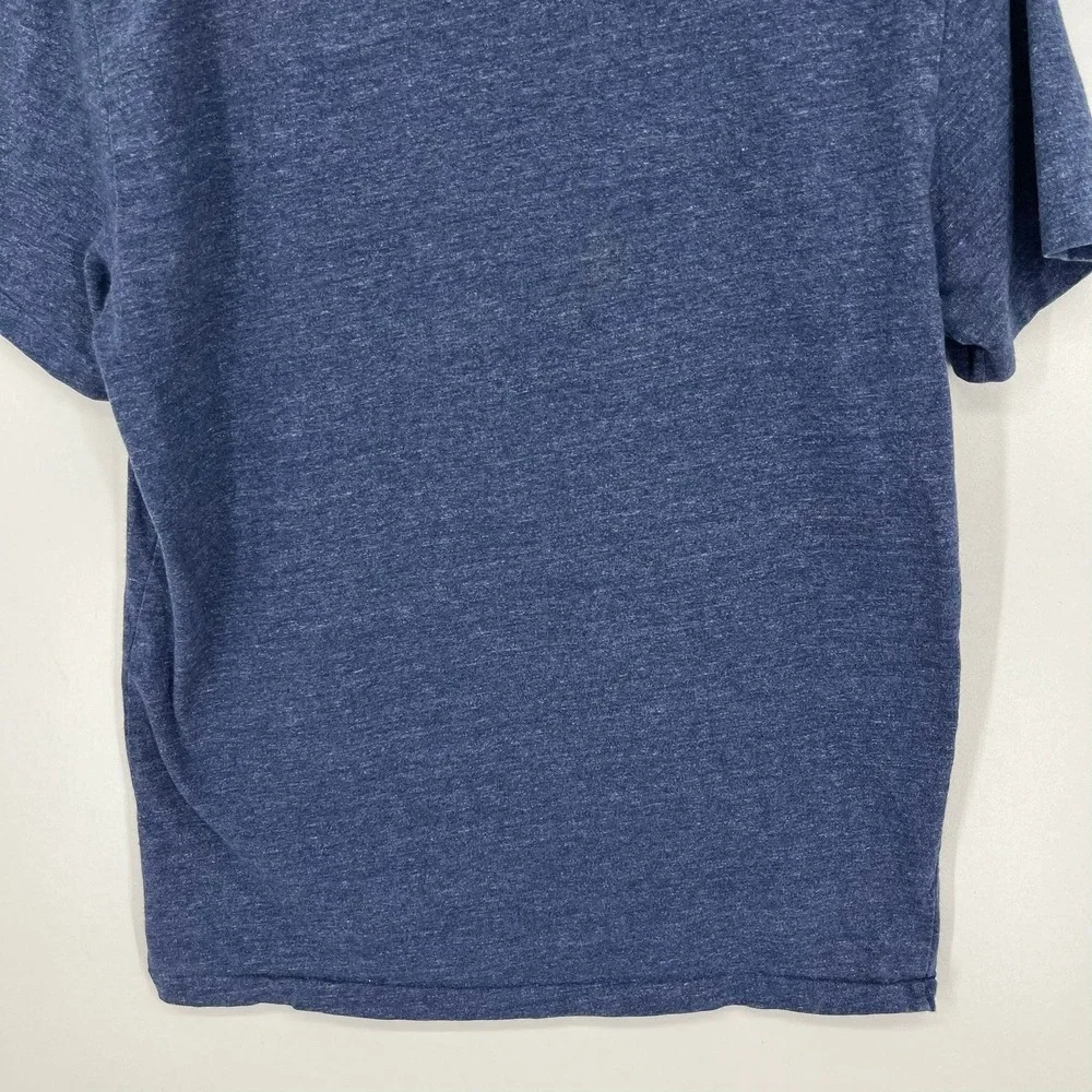 Polo Ralph Lauren Mens Custom Fit T-Shirt Heathered Navy Blue Cotton Size M Slim